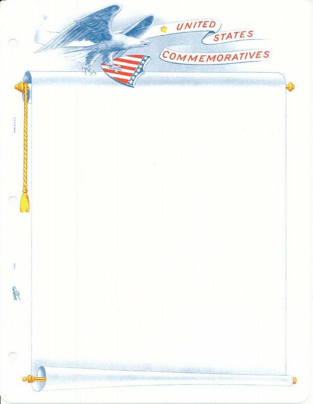 WHITE ACE US Commemorative Blank Pages Style S-200 - Package of 15 Pages