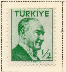 Turkey 1957 Early Issue Fine Mint Hinged 1/2k. 093066