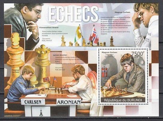 Burundi, 2012 issue. Chess Players s/sheet. ^