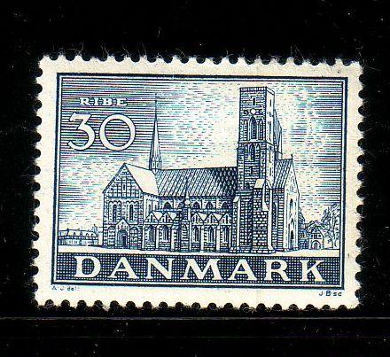 Denmark Sc 258 1936 30 o Ribe Cathedral Stamp mint