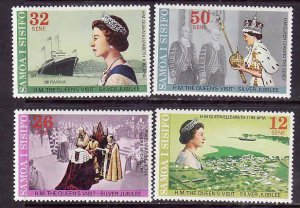 Samoa-Sc#446-9- id9- unused NH set-QEII-25th Reign-1977-