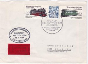Germany Racebeul 1984  Bahnpost railway   stamps cover r20118