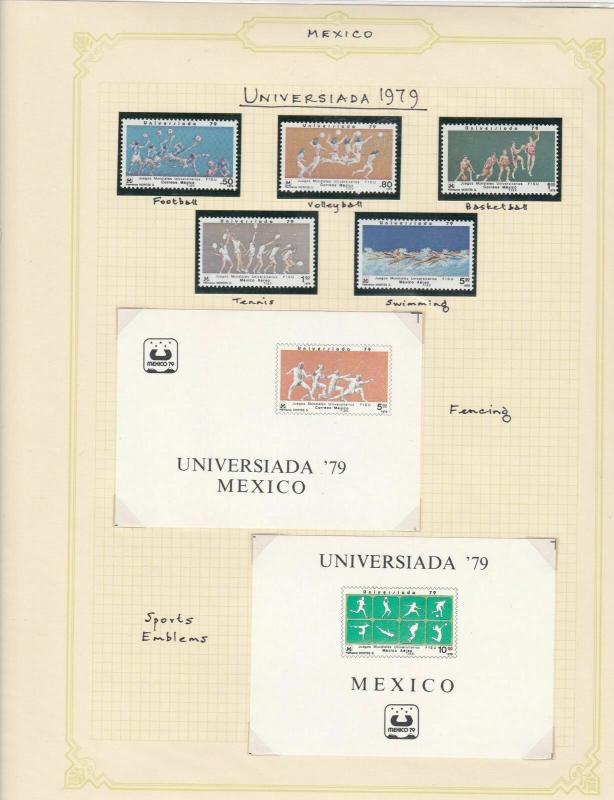 mexico universiada 1979 stamps page ref 17232