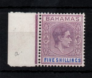 Bahamas 1938 5/- lilac & blue SG156 MNH Margin WS37864