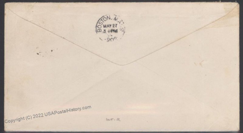GUAM 1903 Overprinted USA 10c Webster to Boston Mass Cover 107612