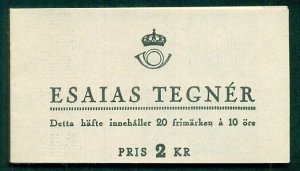 SWEDEN (H79) Scott 379a, 10ore Tegner booklet, VF