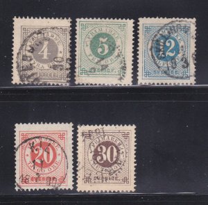 Sweden 29-30, 32-33, 35 U Numerals