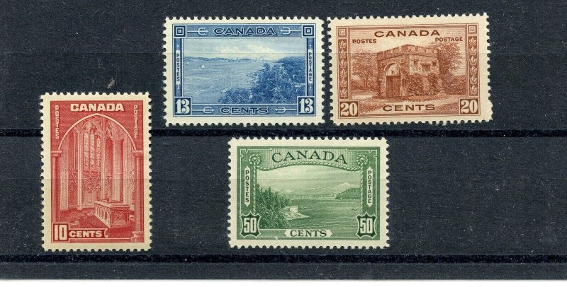 Canada #241-244 (C743) Harbor, Fort Garry Gate etc, 1938, M,LH,F-VF, CV$71.50