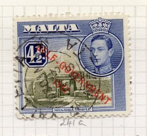 Malta 1948 GVI Self-Gov Optd Issue Fine Used 4.5d. NW-206773