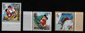 Bhutan 1967 BOY SCOUTS Issue Complete (6) Scott 86-86E Gold & Silver Borders NH