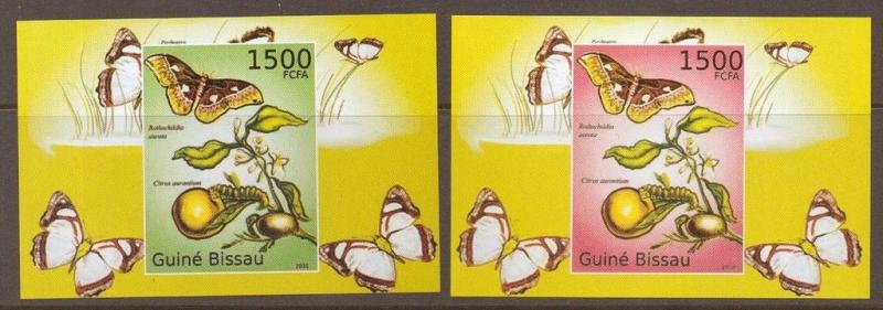 G.BISSAU 2011 BUTTERFLIES 2 M/SHEETS (NO2) MNH 