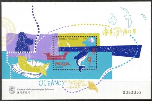 Macau 1998 International Year of Ocean Dolphins Ships S/S MNH