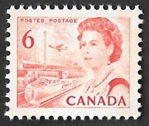 Canada #459B 6 cents Transportation, Orange Stamp mint OG NH EGRADED XF 88 XXF