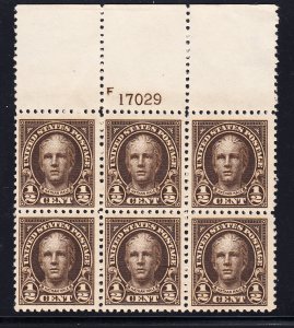 #551 VF/NH plate block Nice!