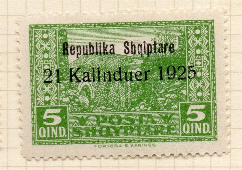 Albania 1924 Early Issue Fine Mint Hinged 5q. Optd 252299