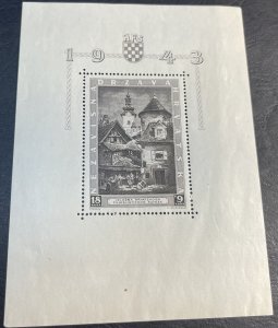 CROATIA # B40--MINT NEVER/HINGED---SOUVENIR-SHEET---1943