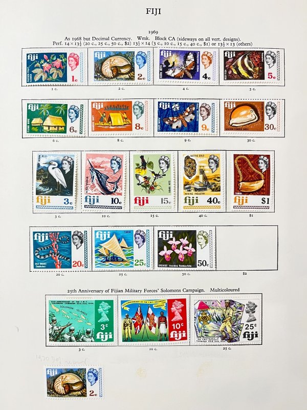 Fiji Falkland Islands Gilbert and Ellice Islands 1969/71  MH(Apx 170+Item MK6065