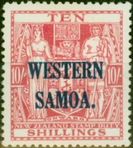 Samoa 1935 10s Carmine-Lake SG191 Fine VLMM