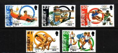 Jersey Sc 676-0 1994 Olympic Comm stamp set used