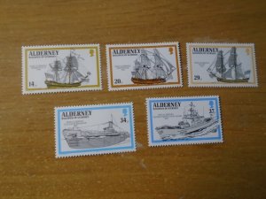 Alderney  #  55-59  MNH