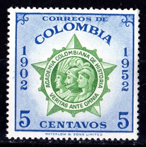 Colombia 1954 Sc#625 COLOMBIAN ACADEMY OF HISTORY 50th.ANNIVERSARY Single MNH