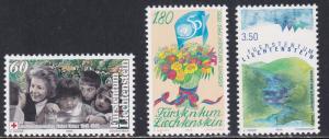 Liechtenstein # 1045-1047, Anniversaries,  NH, 1/2 Cat.