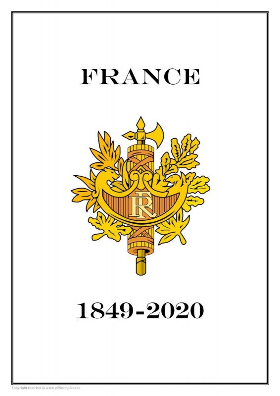 France 1849-2020 PDF PDF(DIGITAL) STAMP ALBUM PAGES