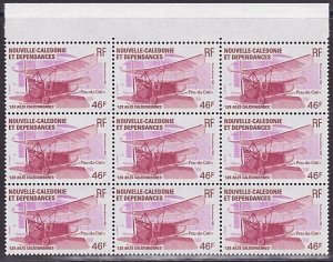 NEW CALEDONIA 1983 Early aircraft 46f block of 9 MNH.......................A2996