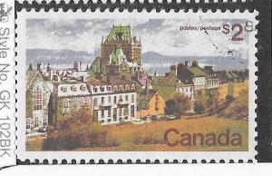 Canada #601 $2 Quebec  (U) CV $2.25