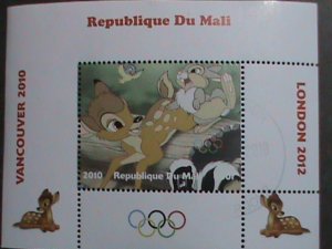 ​MALI STAMP-2010- OLYMPIC VANCOUVER-LOVELY BANBI CTO STAMP S/S SHEET