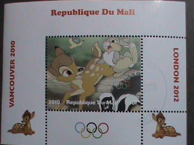 ​MALI STAMP-2010- OLYMPIC VANCOUVER-LOVELY BANBI CTO STAMP S/S SHEET