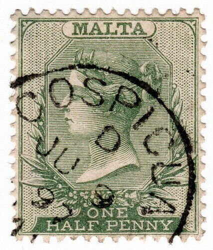 (I.B) Malta Postal : QV Definitive ½d (Cospicua)