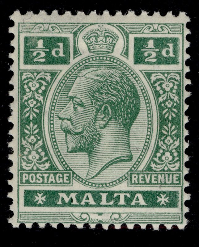MALTA GV SG71, ½d green, M MINT. 