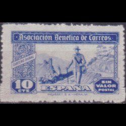 SPAIN 1940 - Charity Lab.-Rural Postman 10c LH