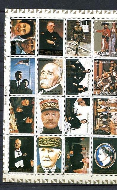 Ajman Sheet Famous man MNH 9380