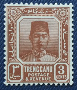 Malaya Trengganu 1938 Sultan Sulaiman 3c MLH SG#29 M3140