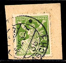 Czechoslovakia Scott # 87, used, cut square