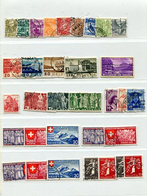 Switzerland Collection on 9 pages mostly used