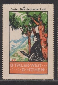 Advertising Stamps- German Songs Series, O Valleys Wide O Heights