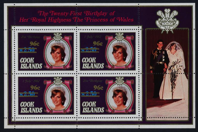 Cook islands 739 sheet MNH Princess Diana 21st Birthday