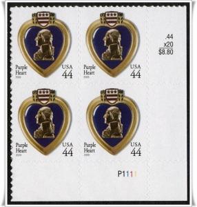 SC#4390 44¢ Purple Heart PB (2009) SA
