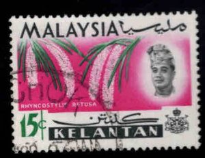 MALAYSIA Kelantan Scott 96 Used  Sultan Yahya Petra Orchid stamp