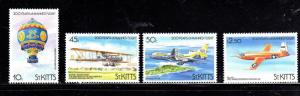 ST. KITTS #123-126  MANNED FLIGHT  MINT  VF NH  O.G