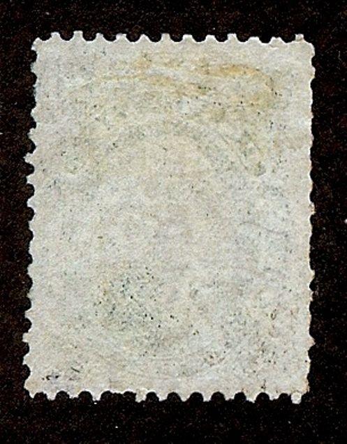 US Scott 68 10c Yellow Green USED Fine NH Perf 12 Blue Bullseye Cxl 1861 SCV $60