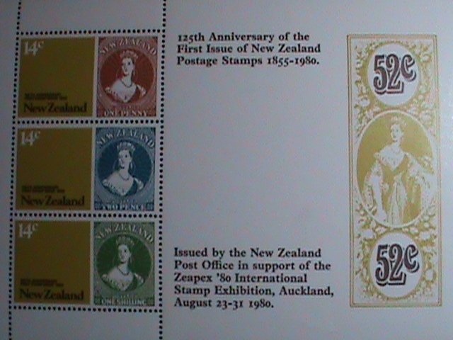 ​NEW ZEALAND STAMP-1980-SC#703a- 125TH ANNIVERSARY OF POST STAGE STAMP MNH-S/S