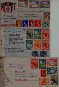 Curacao 3 used covers pre-1946