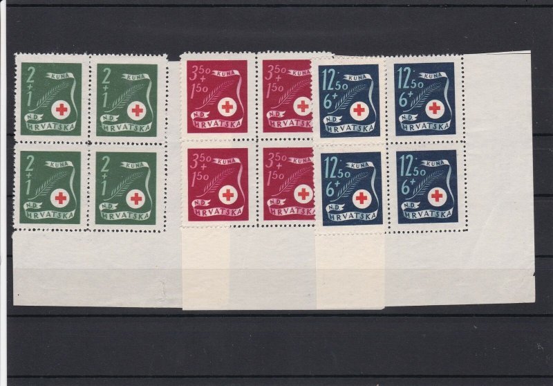 Croatia Red Cross  Mint Never Hinged Stamps Blocks ref R 18353