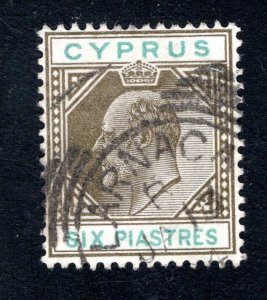 Cyprus, SC# 43,   F/VF, Used, King Edward VII,  CV $145.00  .......1580041