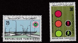 Tunisia # 612-613,  Highway Safety, Mint NH, 1/2 Cat.