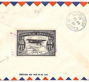 CANADA AVIATION 1931 Athabasca COMMERCIAL AIRWAYS STAMP First Flight Cover TT123